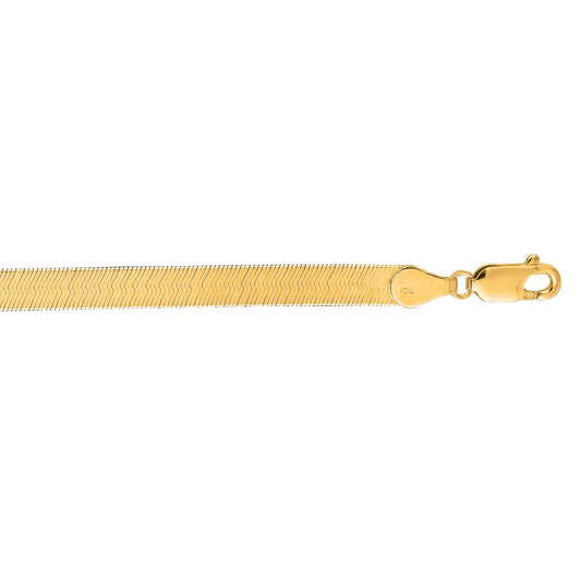 10K Gold 3.8mm Herringbone Bracelet